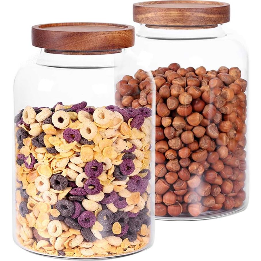 Tarros de Almacenamiento de Vidrio Leaves and Trees 2 Piezas