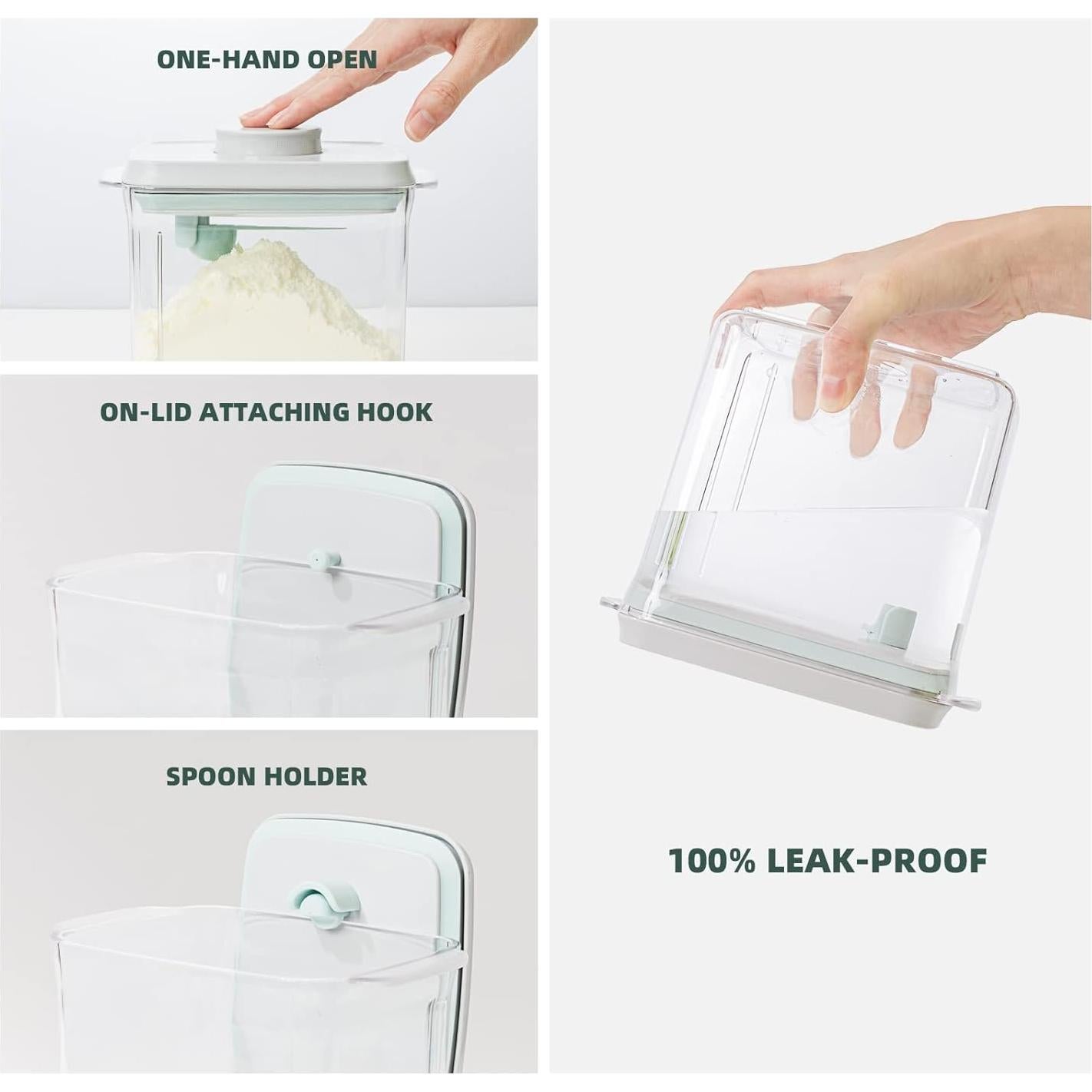 Contenedor de viaje hermético Tourdeus 1000ml transparente