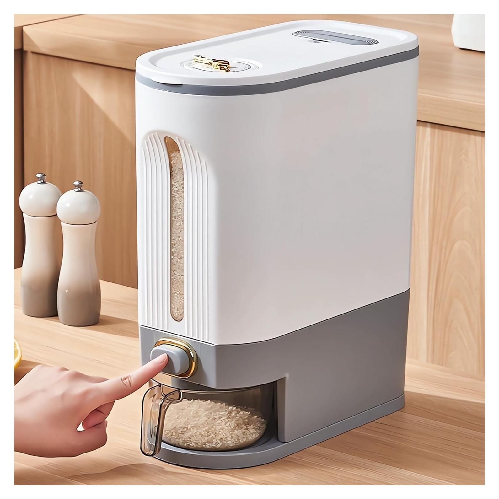 Dispensador de Arroz Jiawu 10L Hermético para Granos