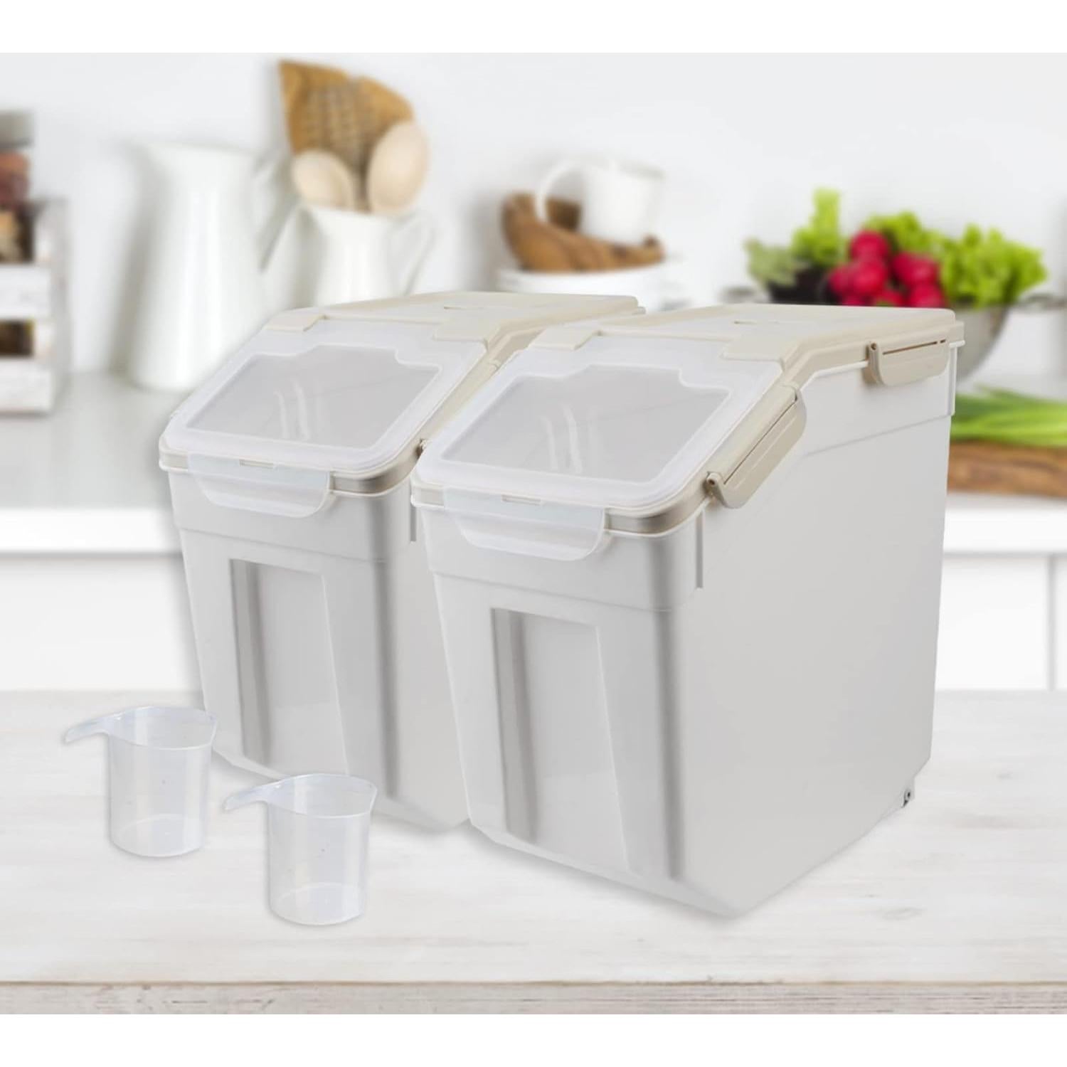 Contenedor Hermético AnRui 25lb para Alimentos y Mascotas