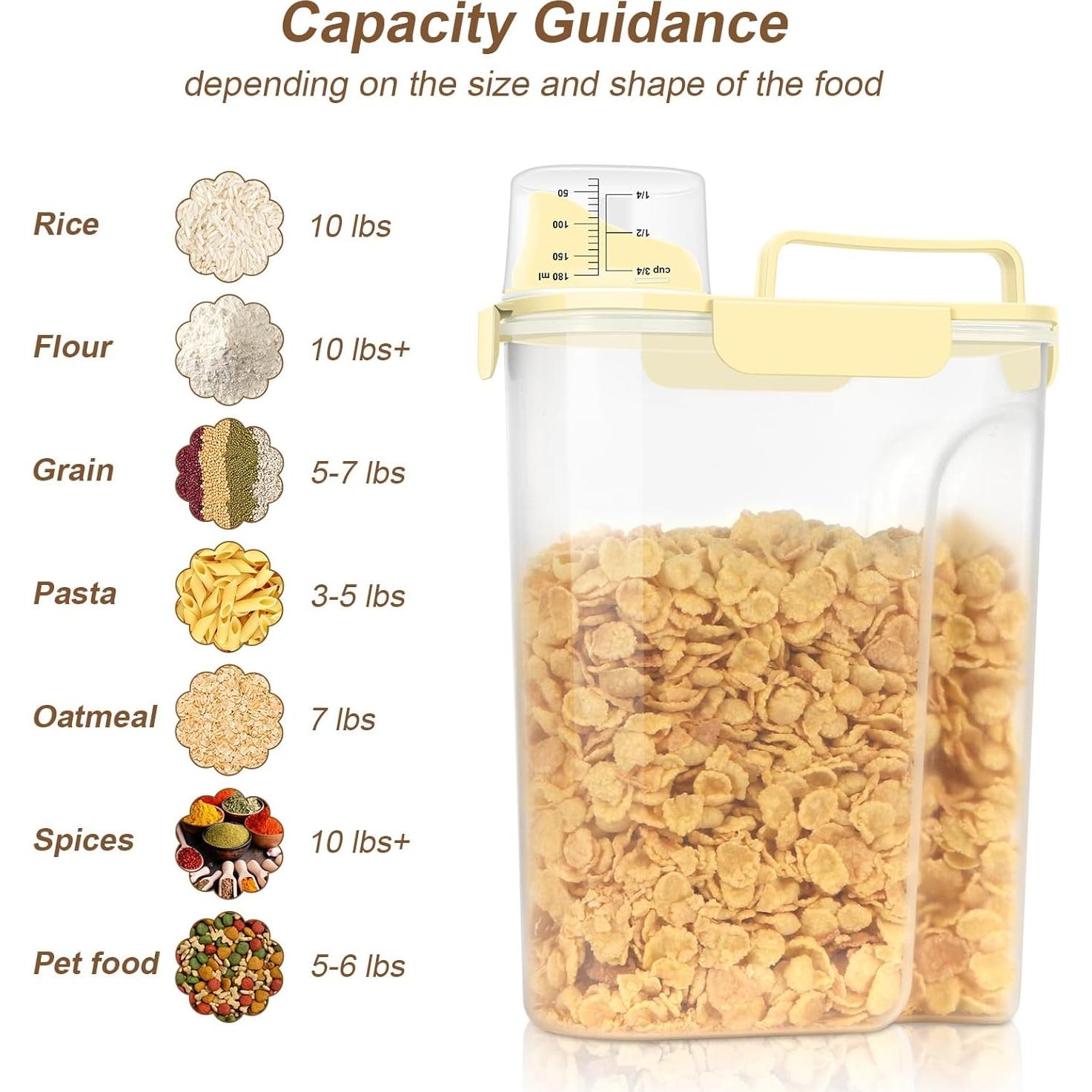 Contenedor de Alimentos Hermético LEAWALK 5L Amarillo