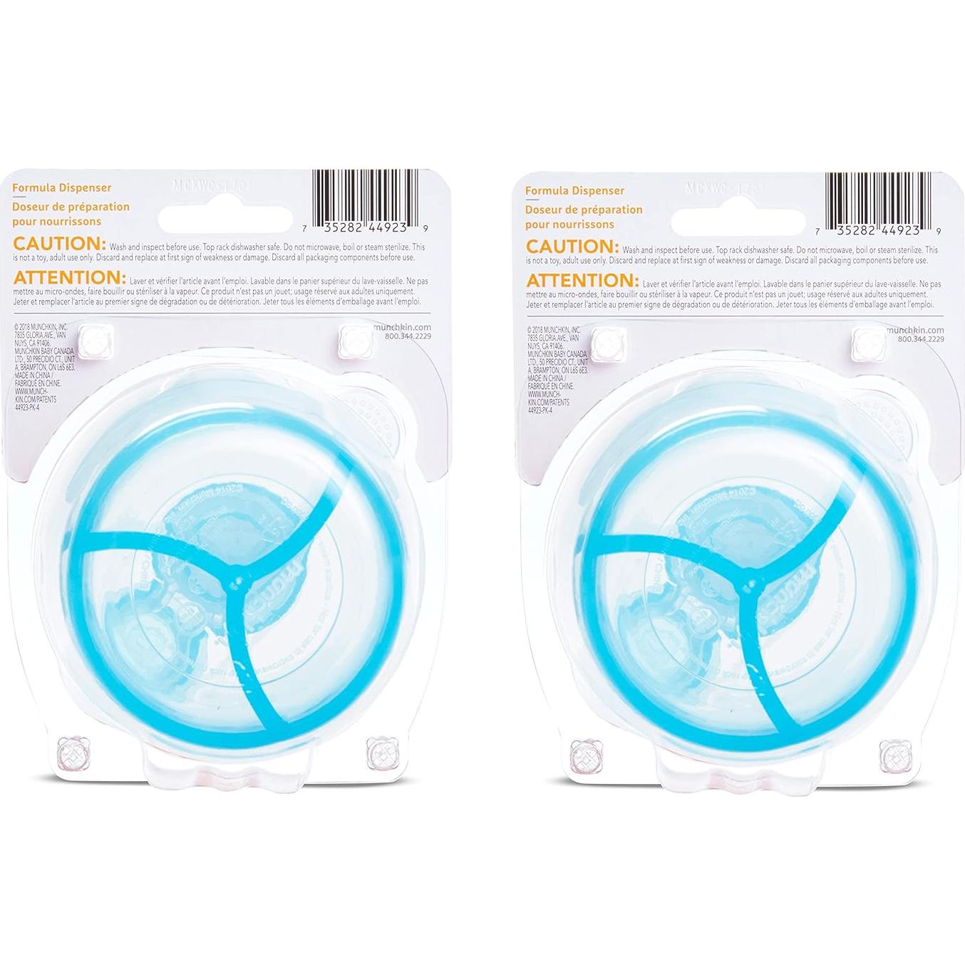 Dispensador de Fórmula Munchkin Azul, 2 Unidades, 266ml