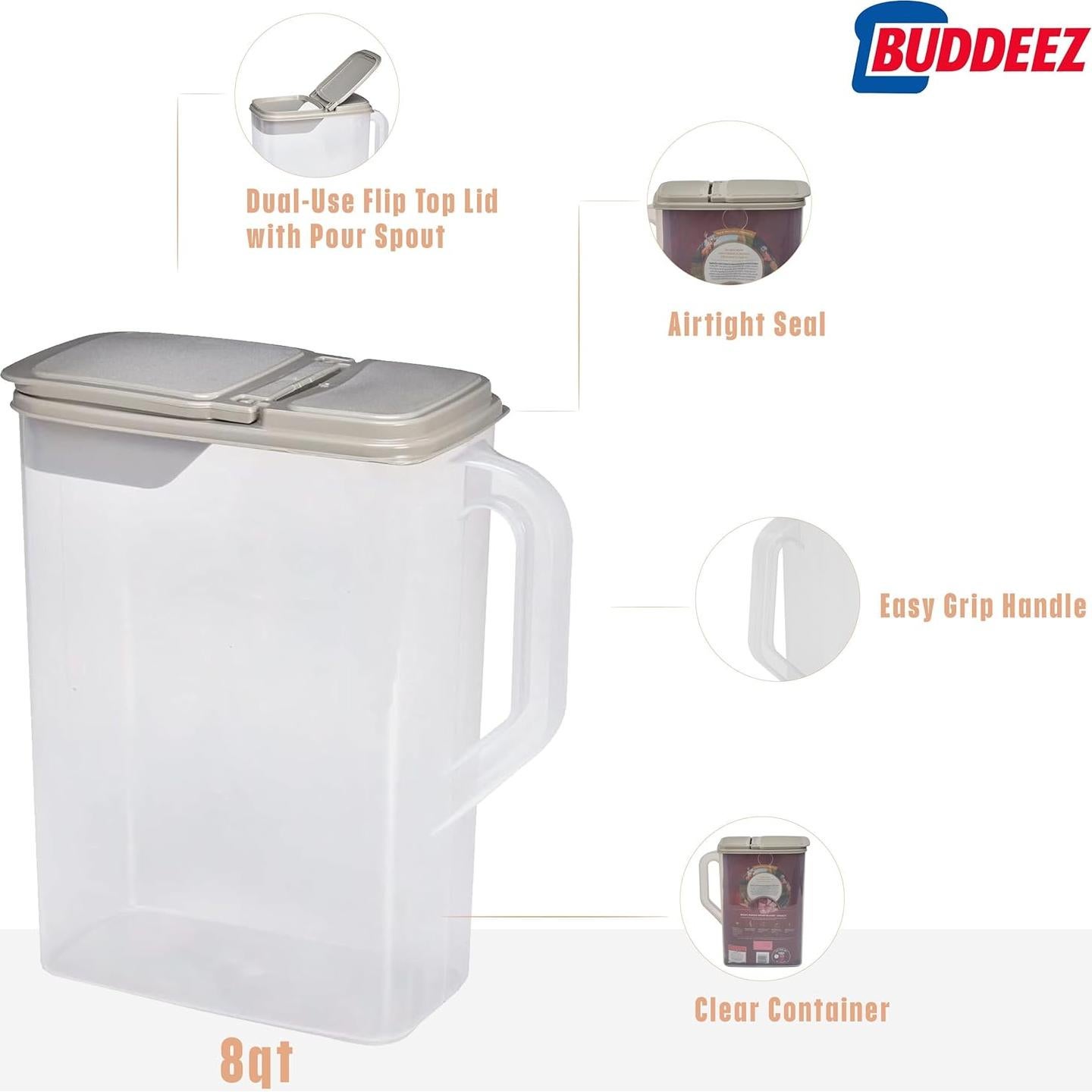 Contenedor de Almacenamiento para Mascotas Buddeez 8L