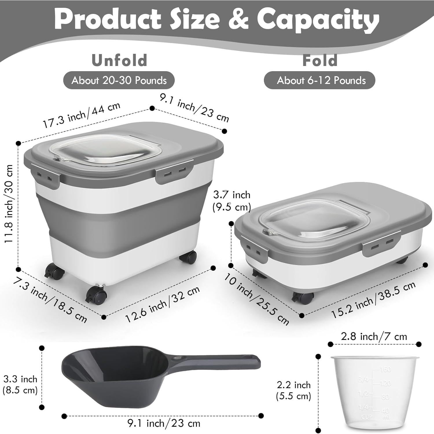 Contenedor de Almacenamiento para Mascotas SSAWcasa 20L