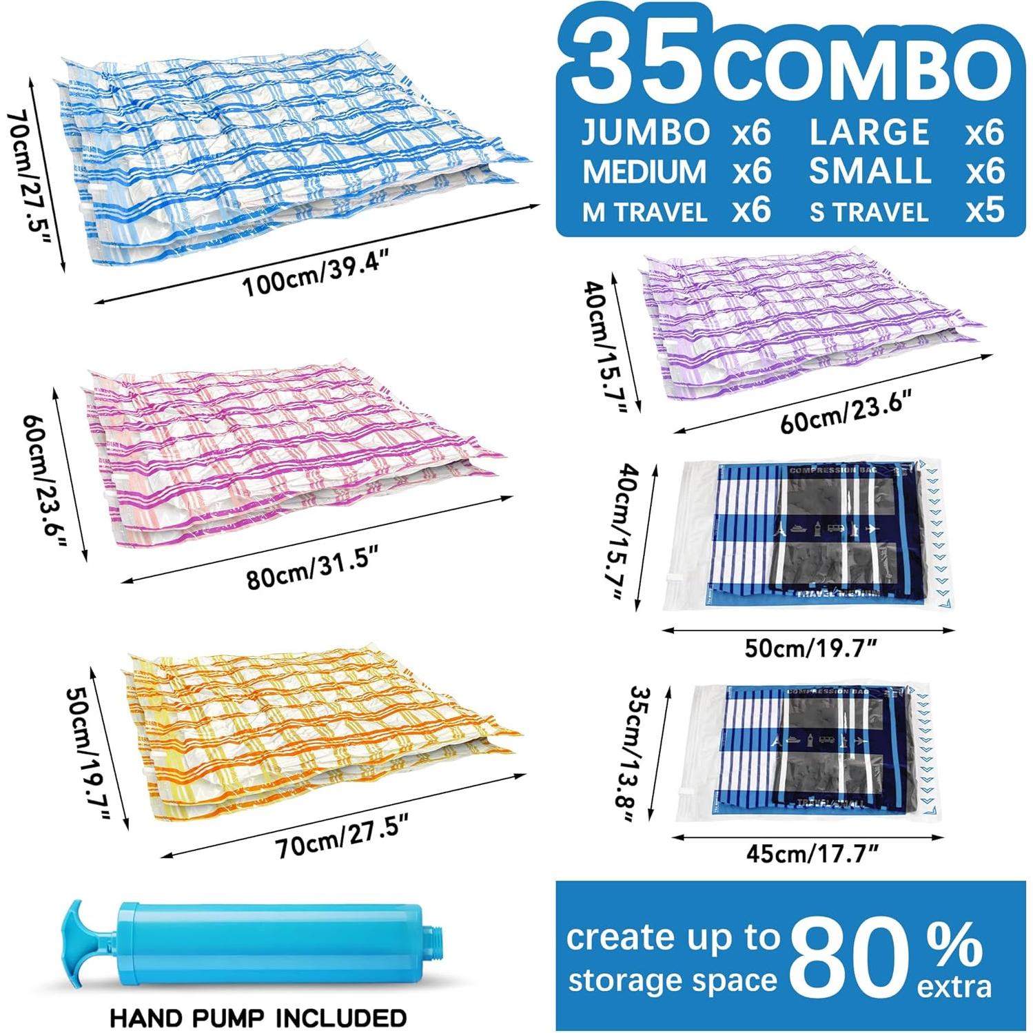 Bolsas de Almacenamiento al Vacío Storage Master 35 Pzas