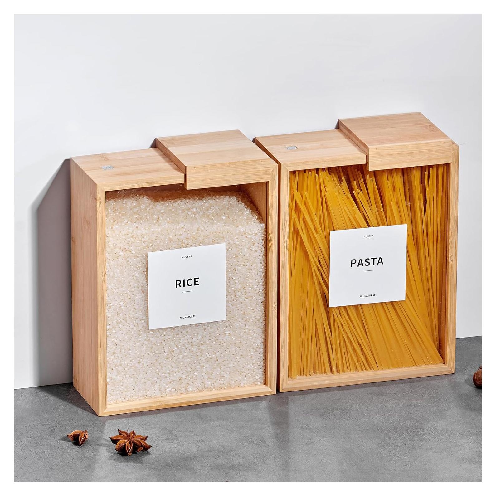 Contenedor de Almacenamiento de Alimentos MUVEKA 2Pcs 2000ml