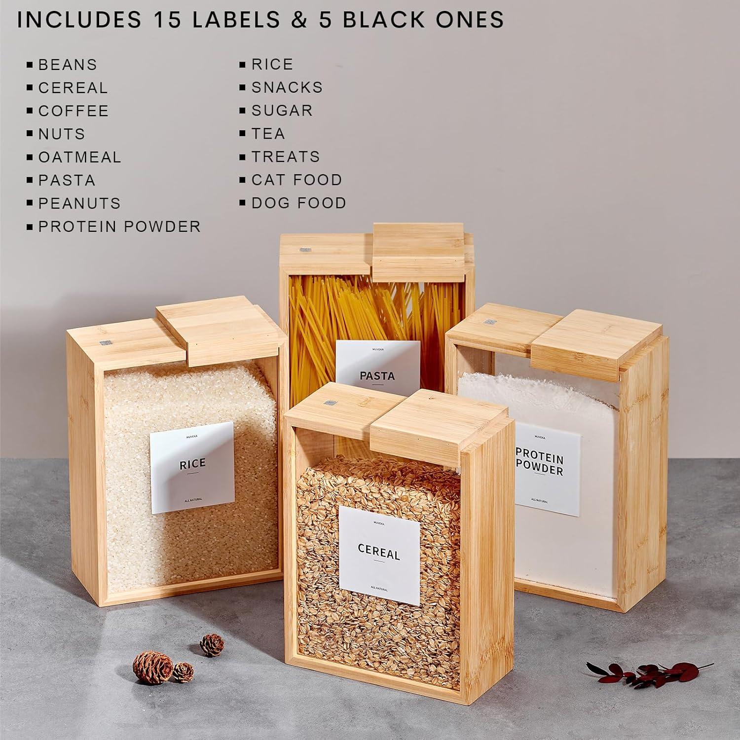 Contenedor de Almacenamiento de Alimentos MUVEKA 2Pcs 2000ml