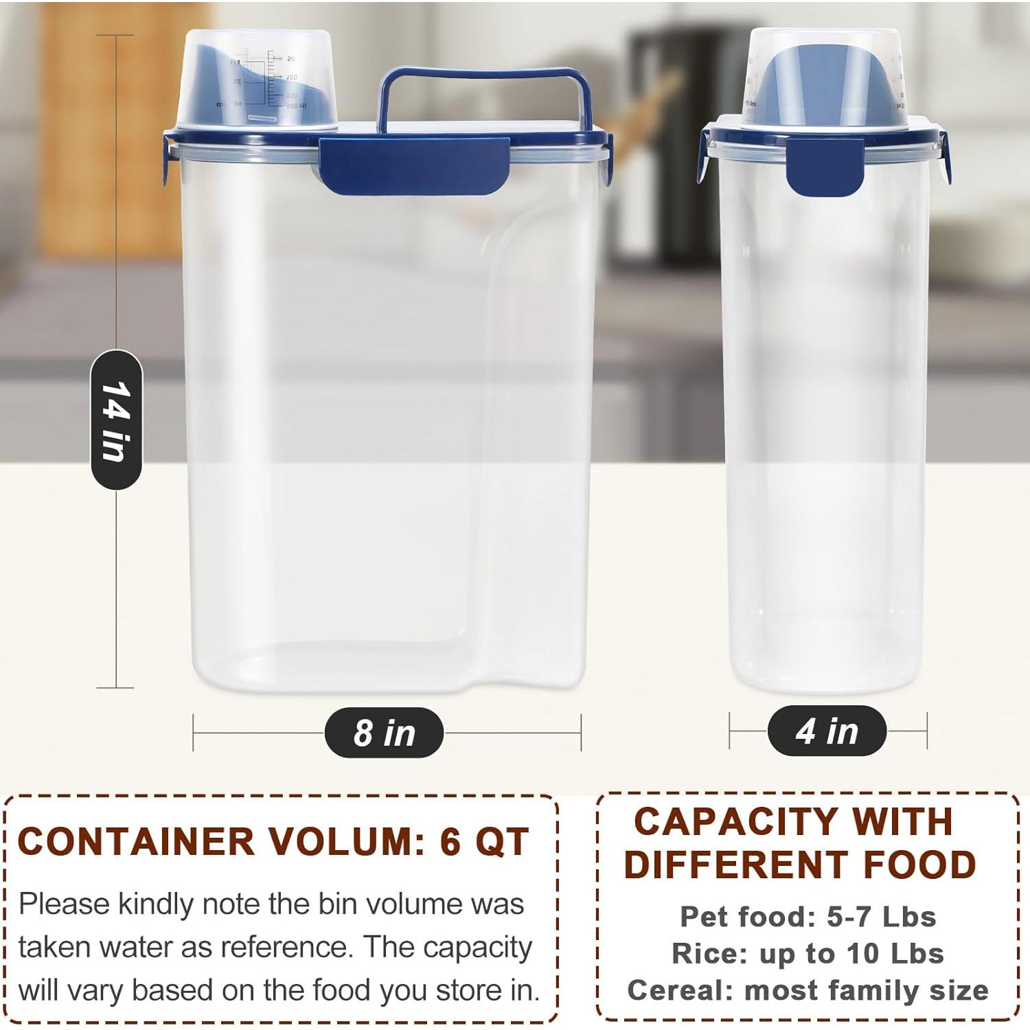 Contenedor de Alimentos para Mascotas TBMax 5L Hermético Azul