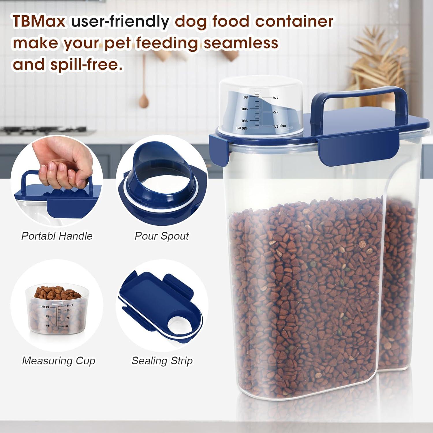 Contenedor de Alimentos para Mascotas TBMax 5L Hermético Azul