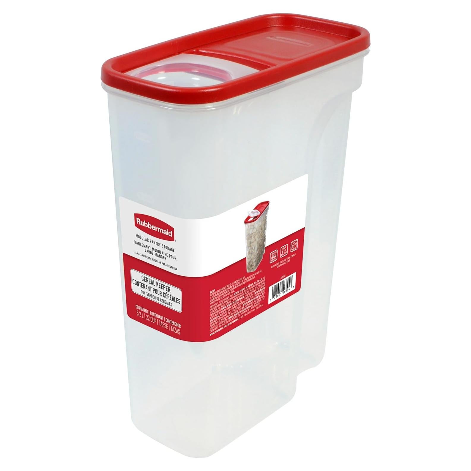 Contenedor Modular de Cereal Rubbermaid 22 Tazas Rojo