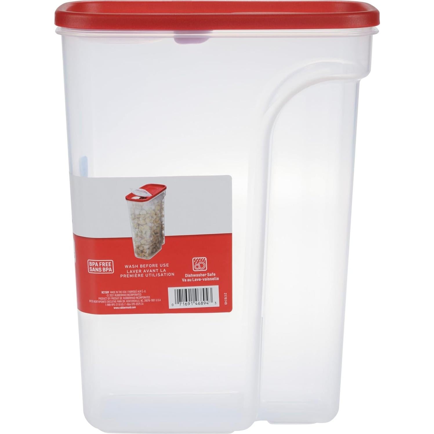 Contenedor Modular de Cereal Rubbermaid 22 Tazas Rojo