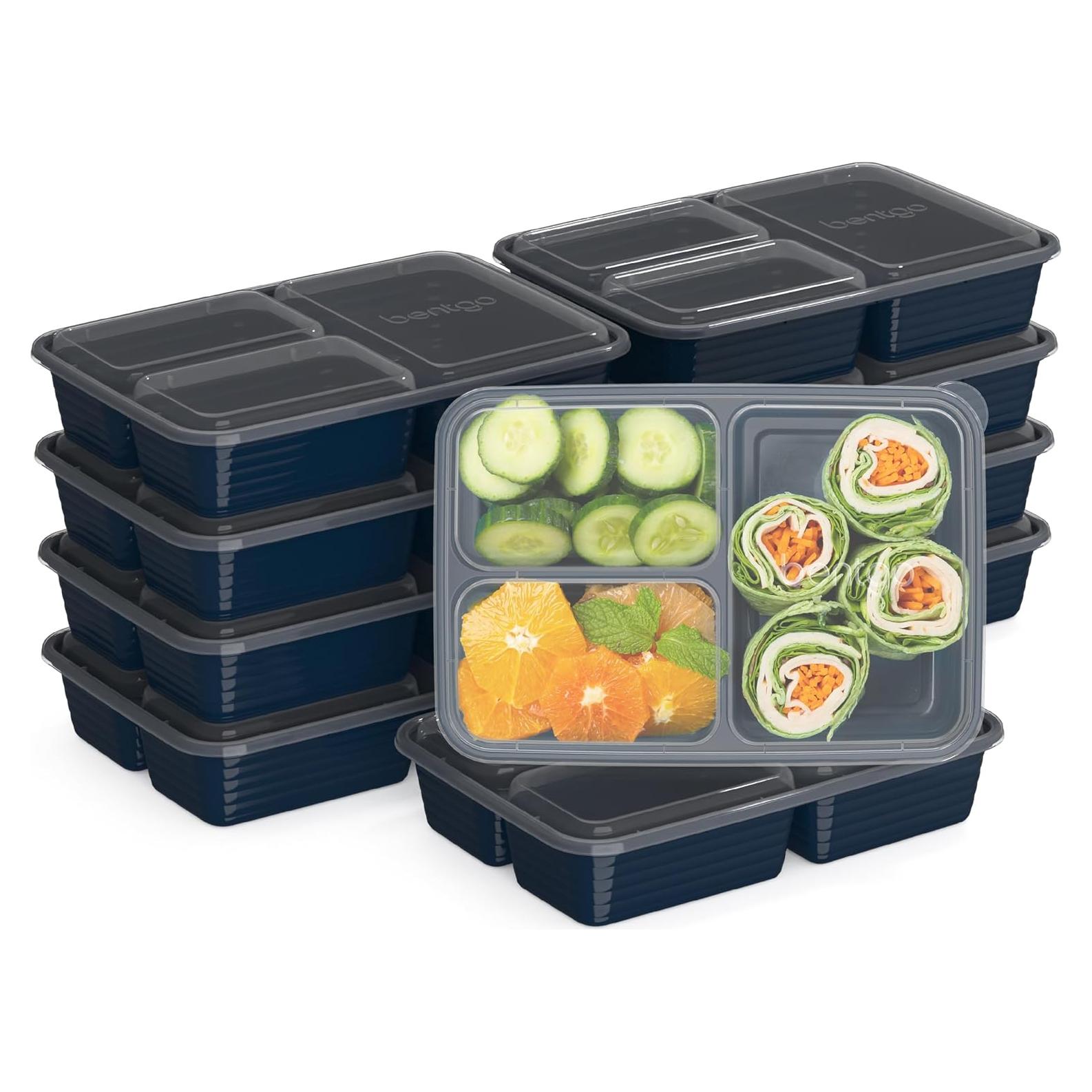 Contenedores de Comida Bentgo 20 Piezas 3 Compartimentos Azul