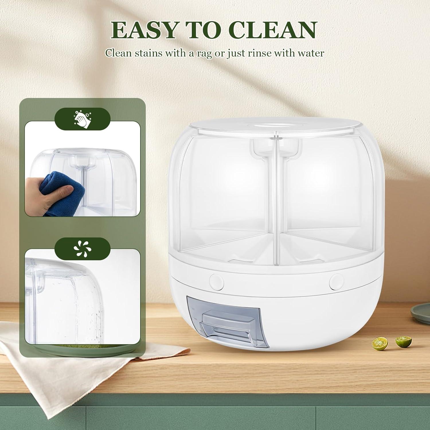 Dispensador de Granos 6 Compartimentos JJIE 13kg Rotatorio