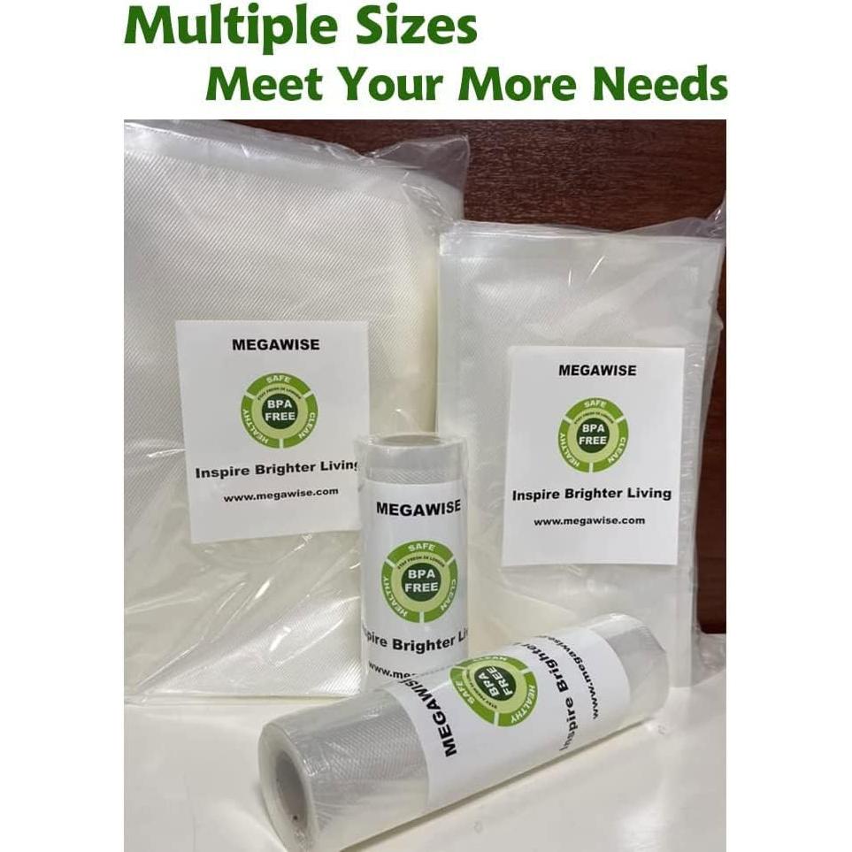 Bolsas de Sellado al Vacío Megawise 20cm x 6.6m Sin BPA