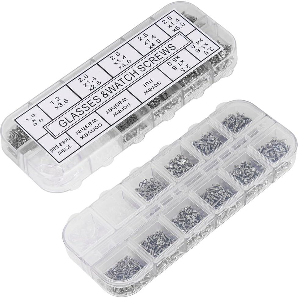 Kit de Reparación de Gafas Weico 1100 Piezas con Destornillador