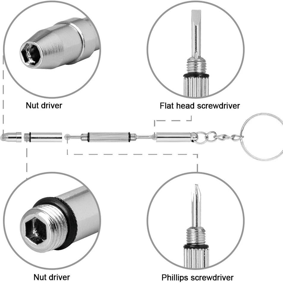 Kit de Reparación de Gafas Weico 1100 Piezas con Destornillador