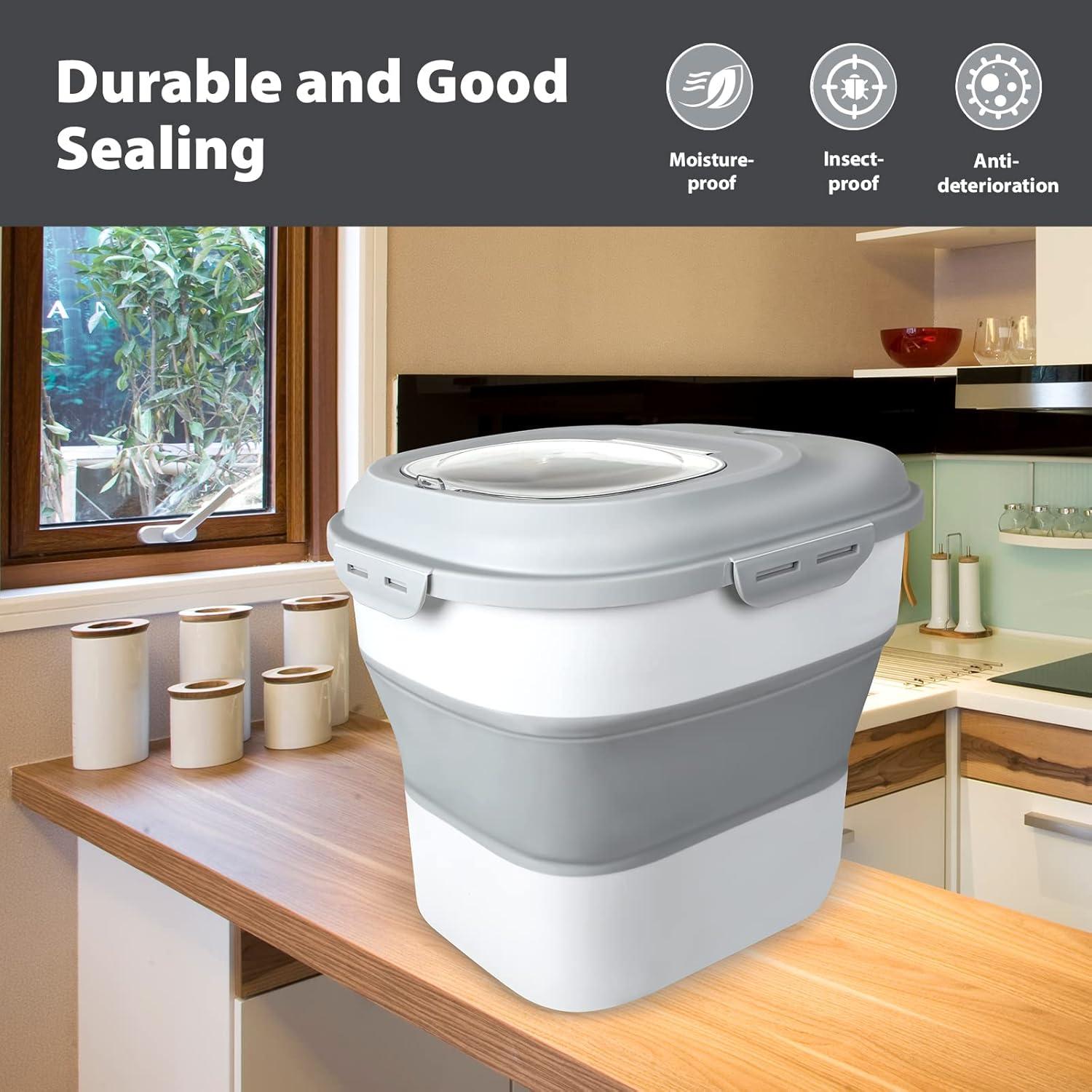 Contenedor de Almacenamiento Hermético Viretec 30 kg Blanco