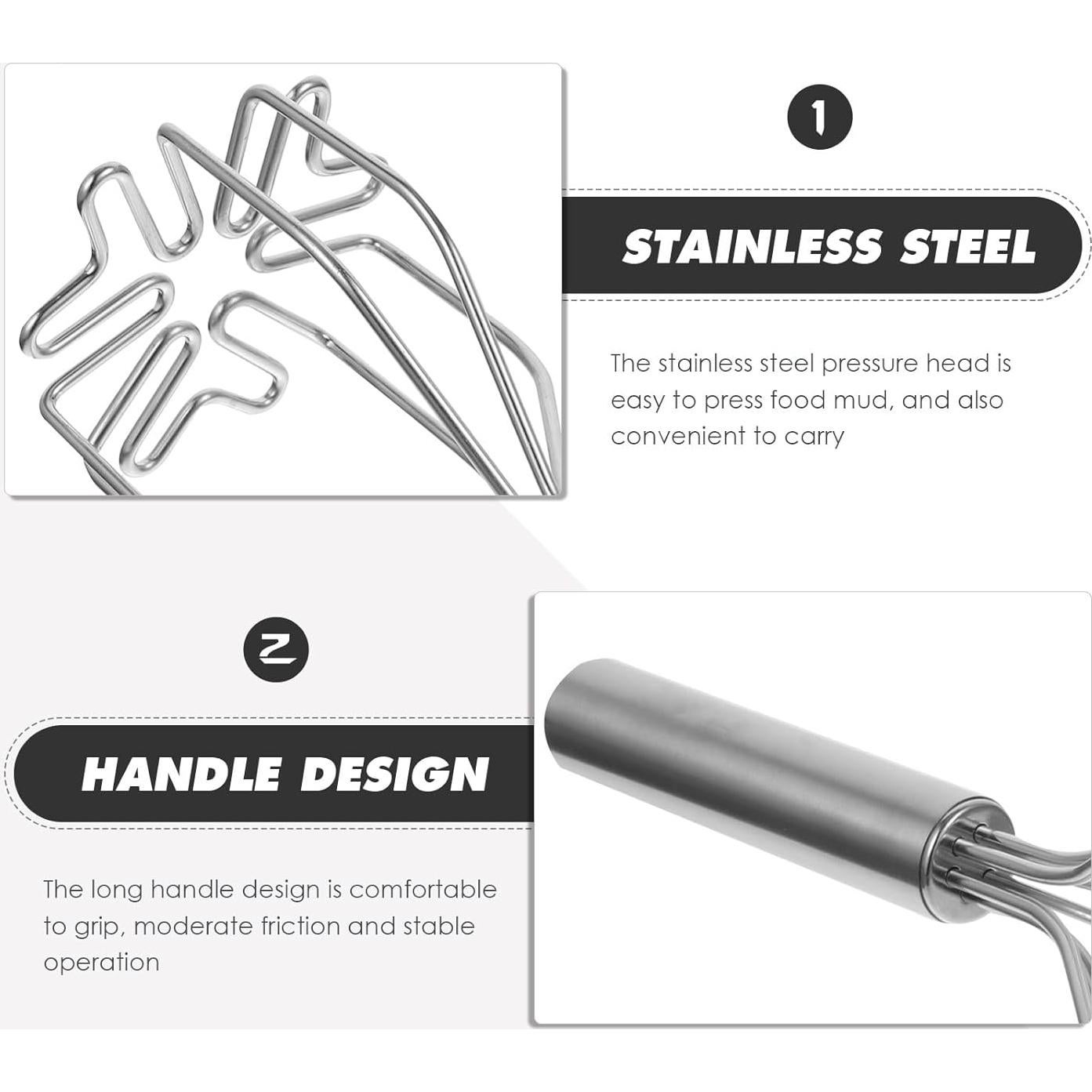 Aplastador de Carne y Papas KALLORY Acero Inoxidable 25,7 cm