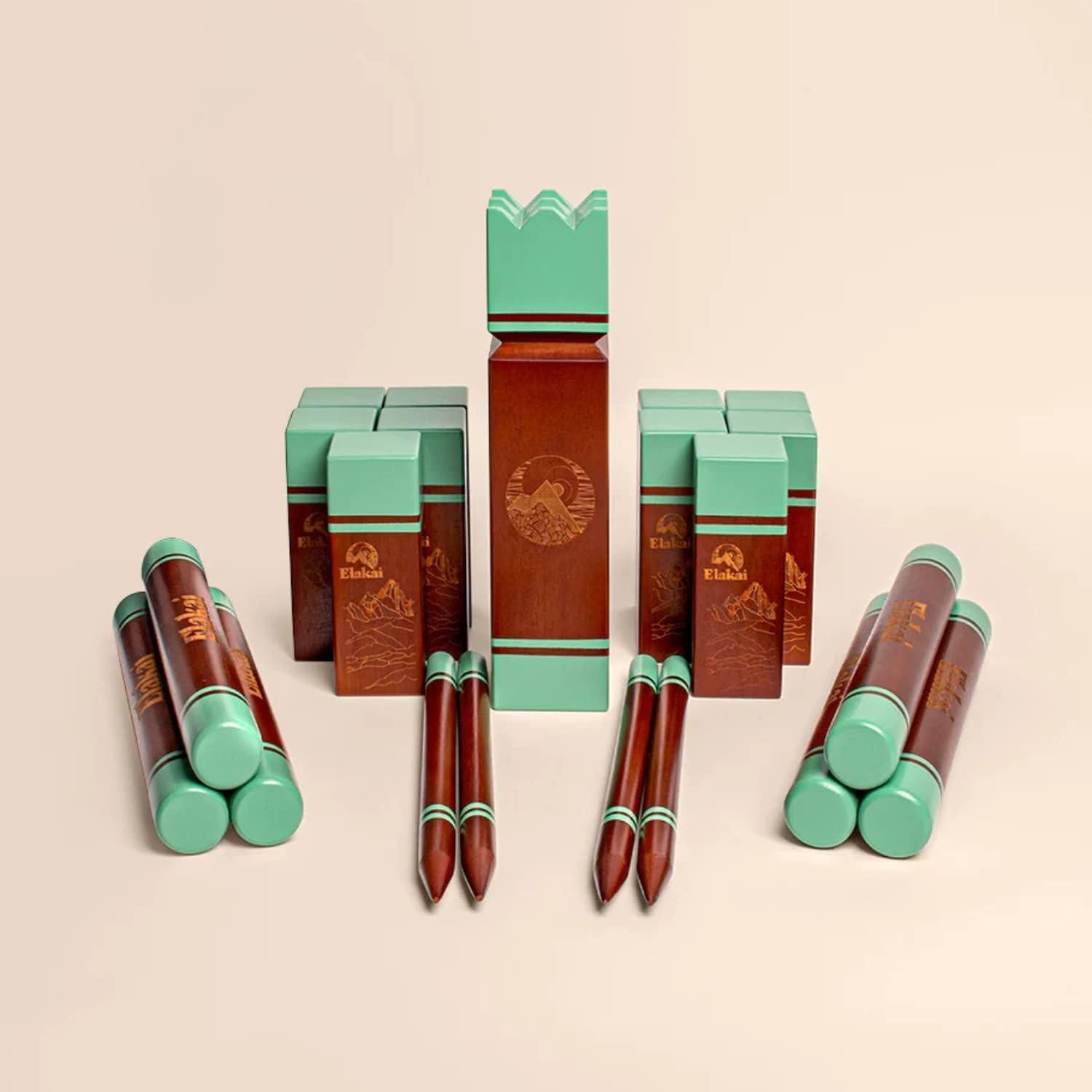 Juego Kubb Gigante Elakai para Exterior con Bolsa 21 Piezas