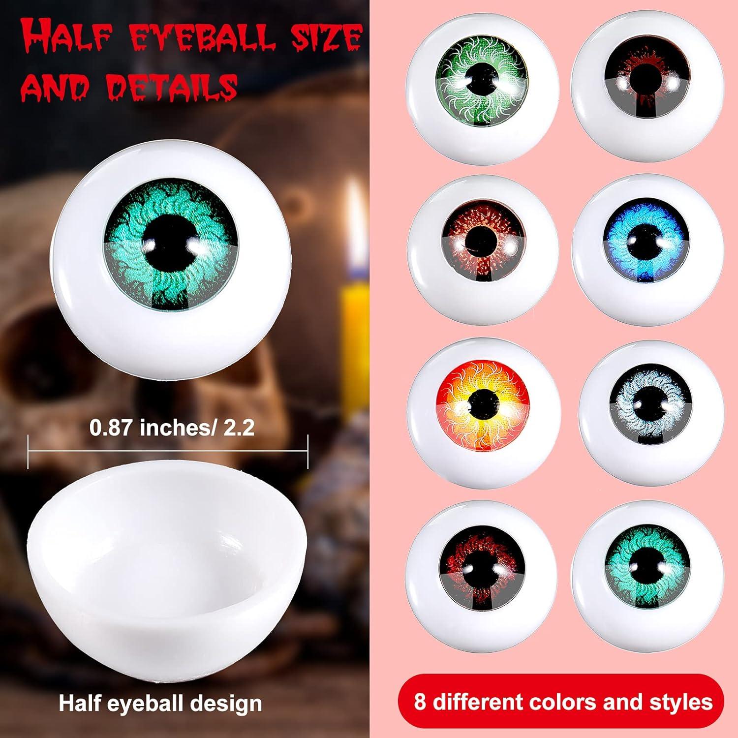 32 Ojos Semicirculares de Halloween Skylety para Decoración