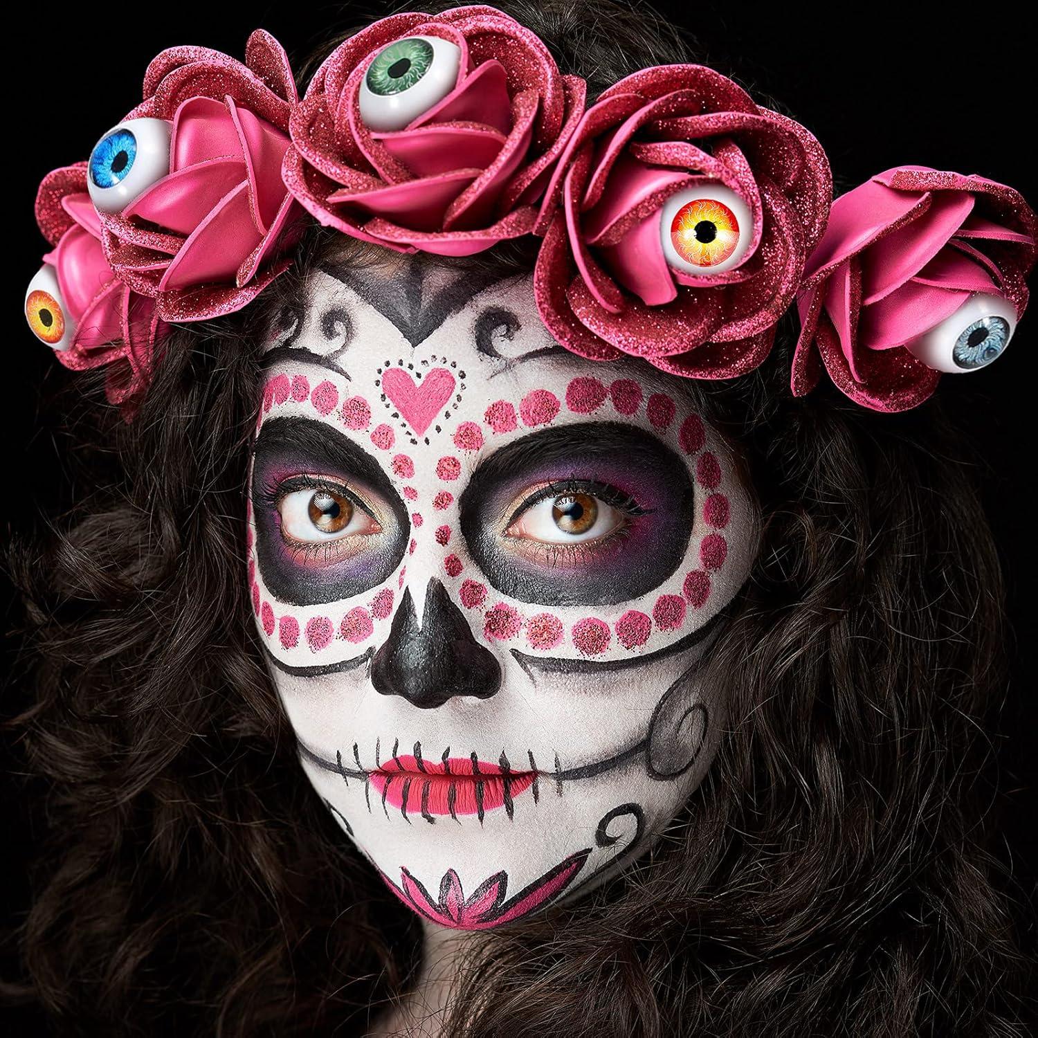 32 Ojos Semicirculares de Halloween Skylety para Decoración