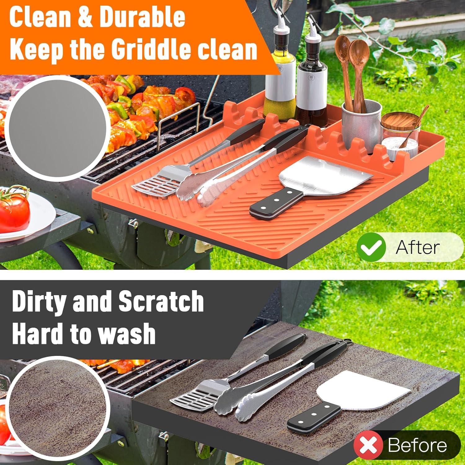 Alfombrilla de Silicona para Parrilla Blackstone Naranja 40x29 cm