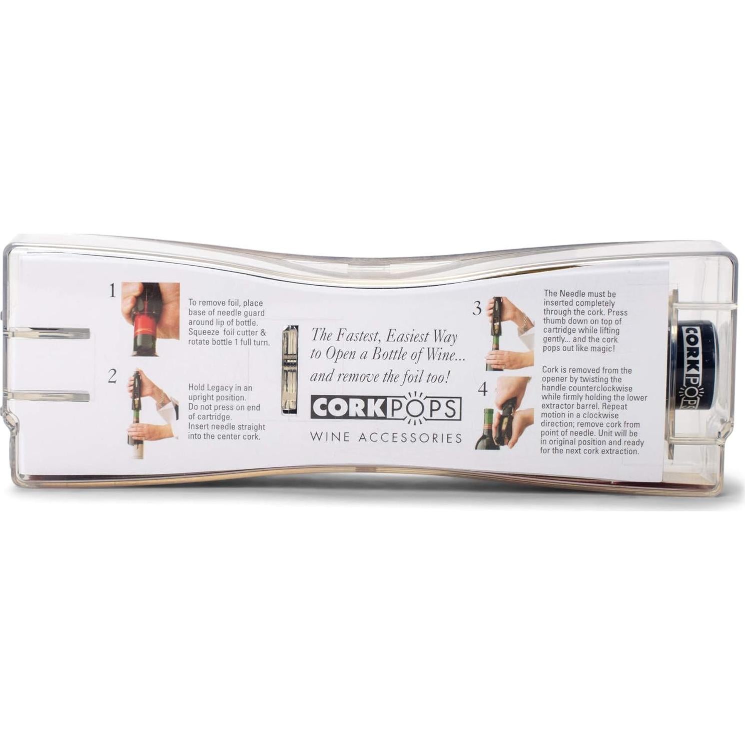 Abridor de Vino Cork Pops Legacy con Cortador Negro