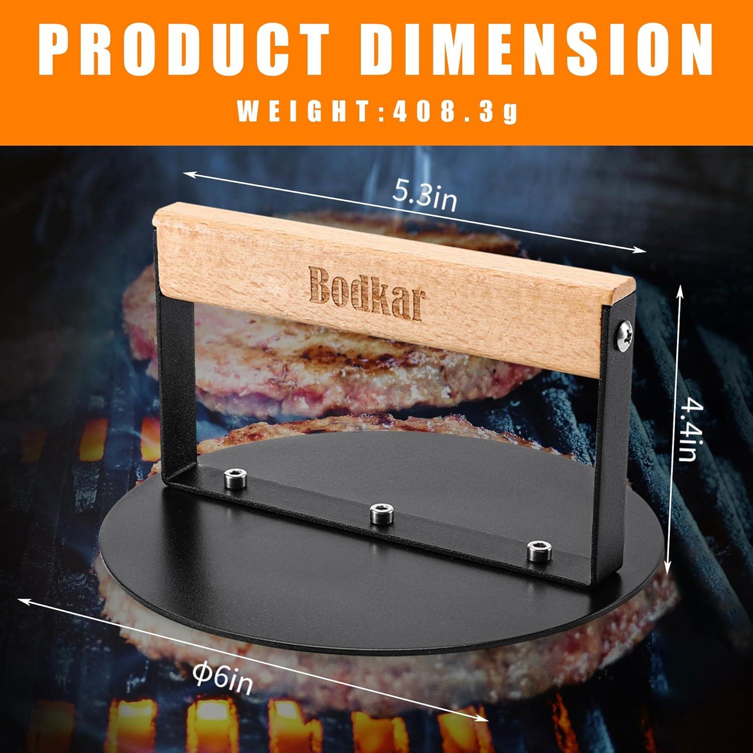 Prensa para Hamburguesas Bodkar 15 cm con Mango de Madera