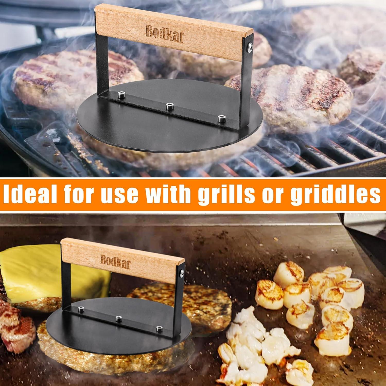 Prensa para Hamburguesas Bodkar 15 cm con Mango de Madera