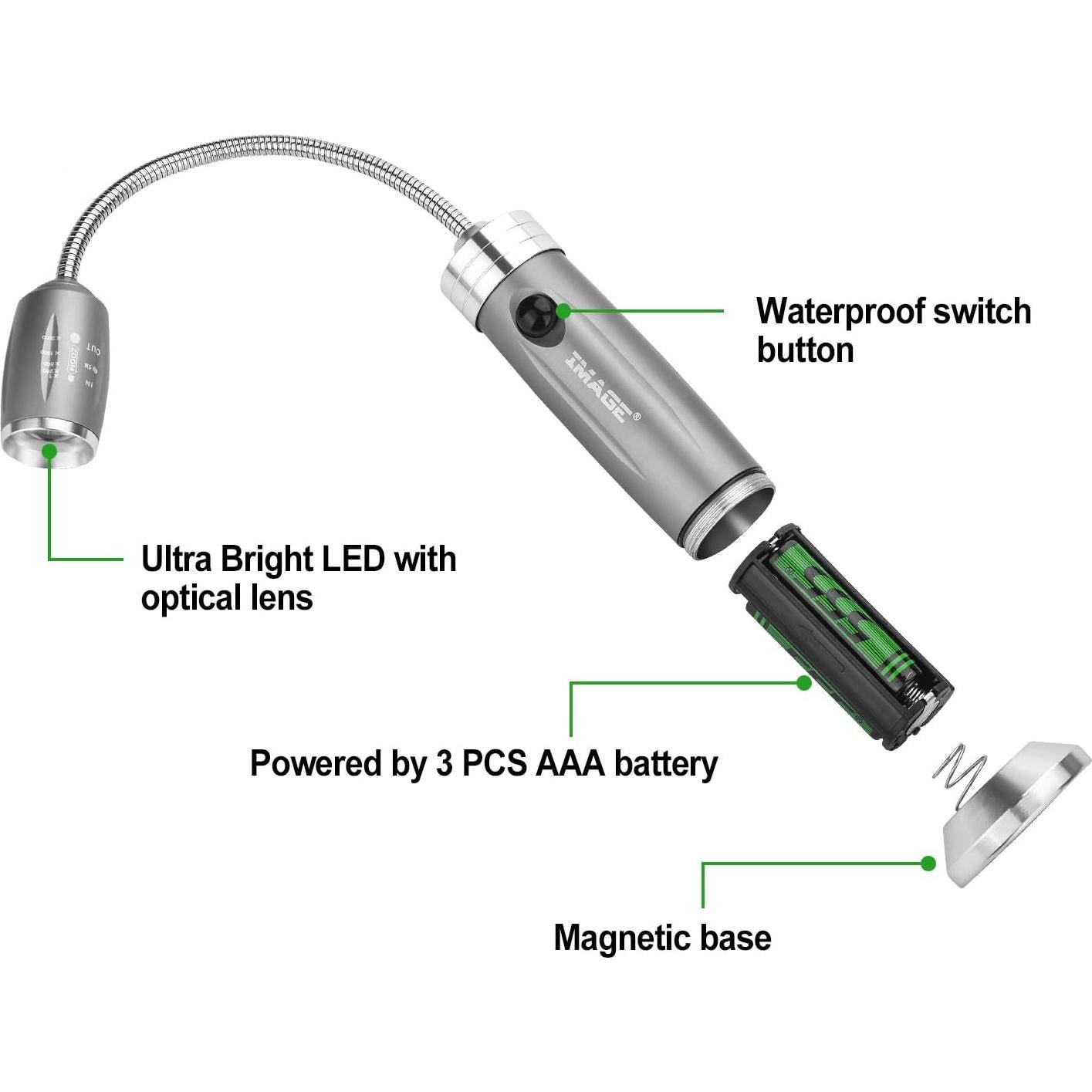 Luz de Barbacoa IMAGEN LED Magnética con Cuello Flexible