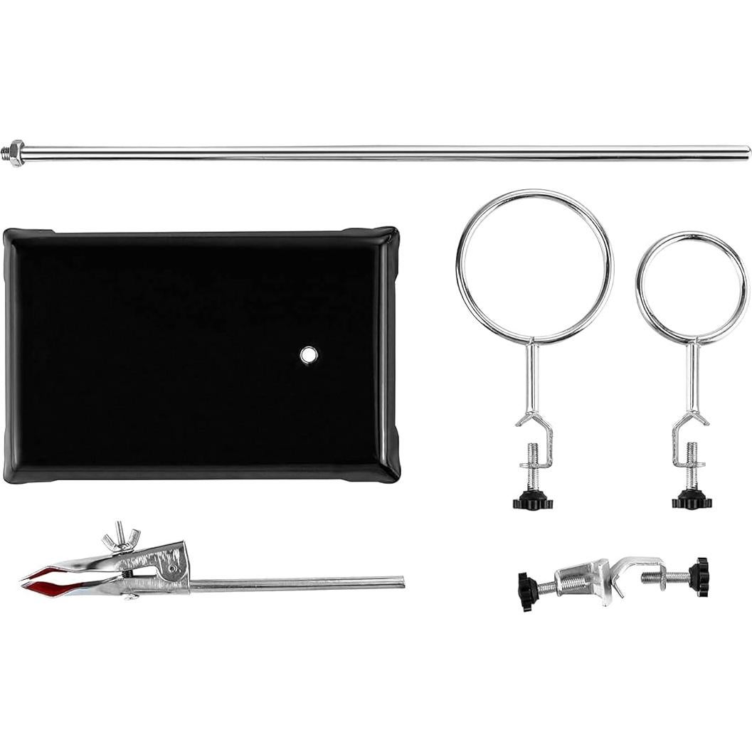 QWORK Soporte de Laboratorio 2 Piezas Acero 40,64 cm