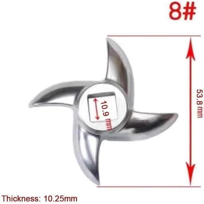 Cuchilla de Picadora de Carne Acero Inoxidable LEM #8 53.8mm