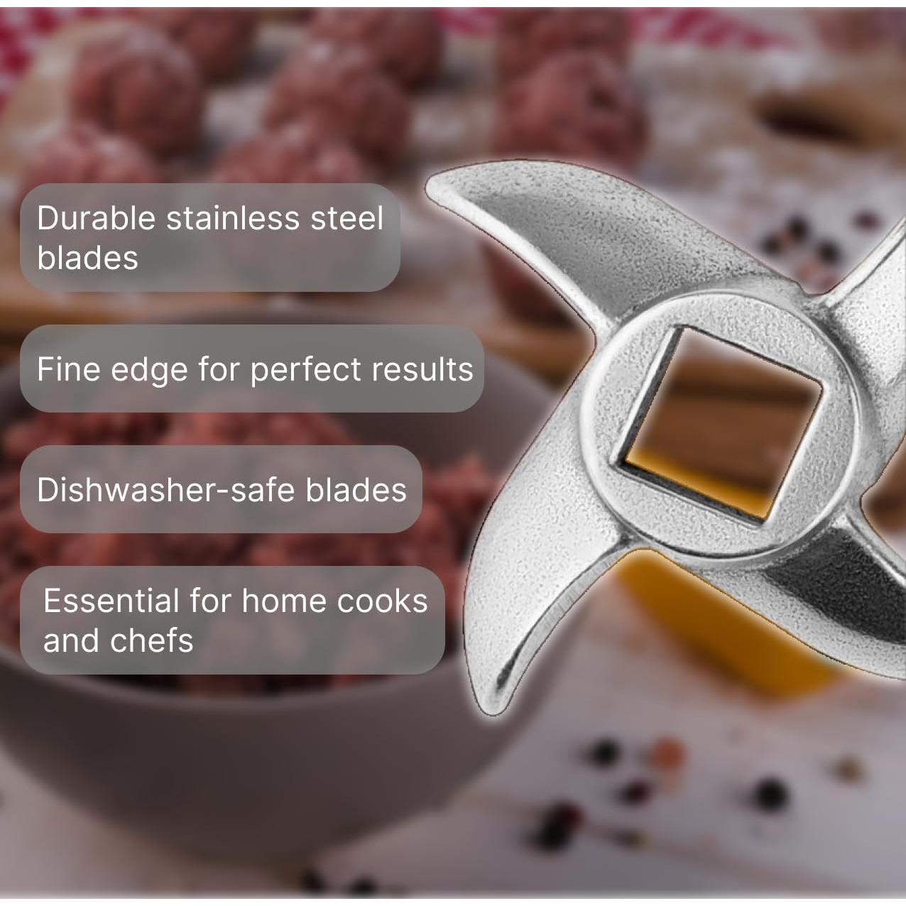 Cuchilla de Picadora de Carne Acero Inoxidable LEM #8 53.8mm