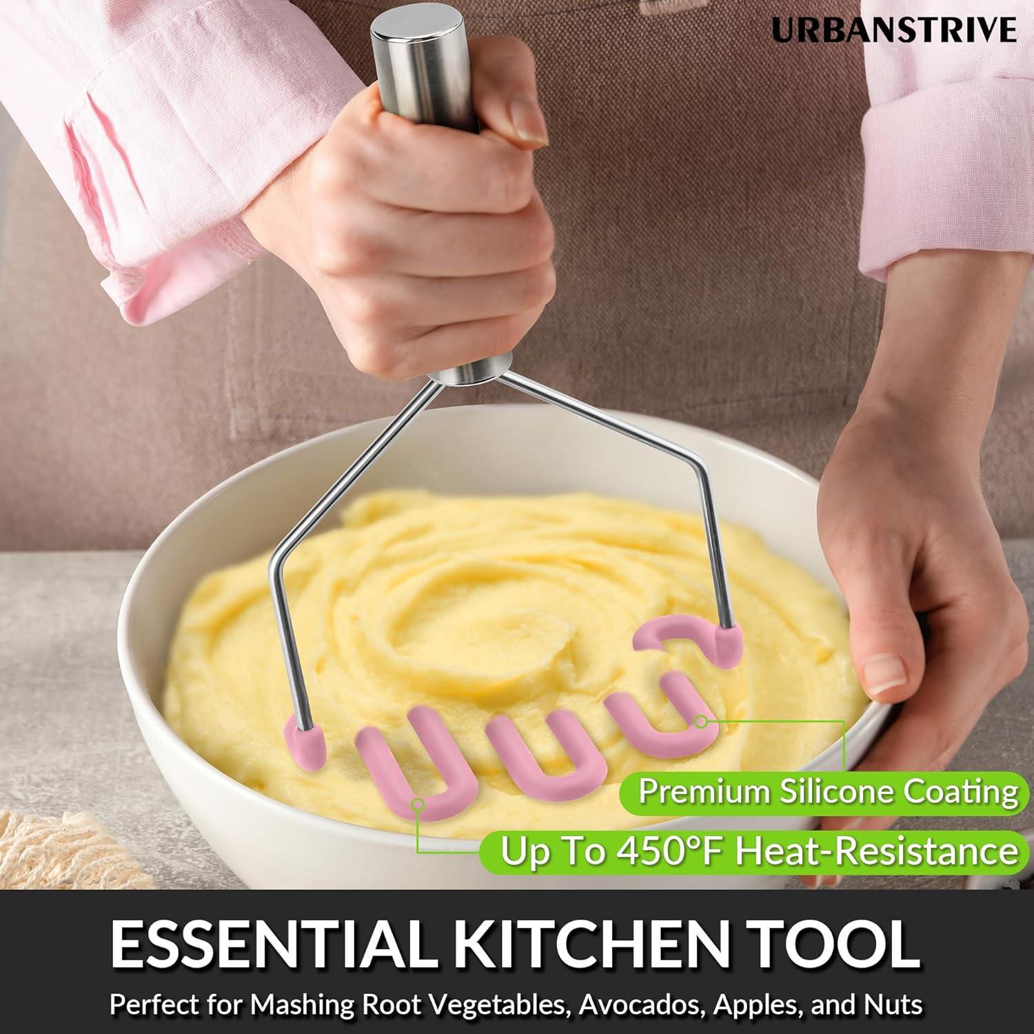 Prensador de Papas Urbanstrive Acero Inoxidable Rosa 23x12cm