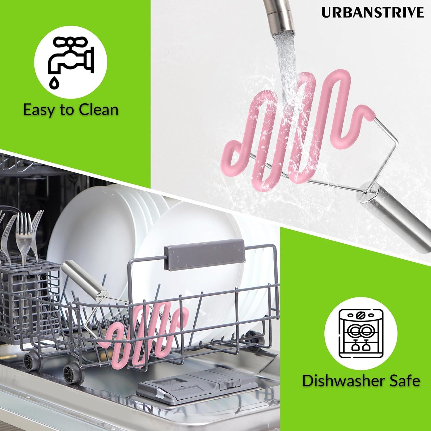 Prensador de Papas Urbanstrive Acero Inoxidable Rosa 23x12cm