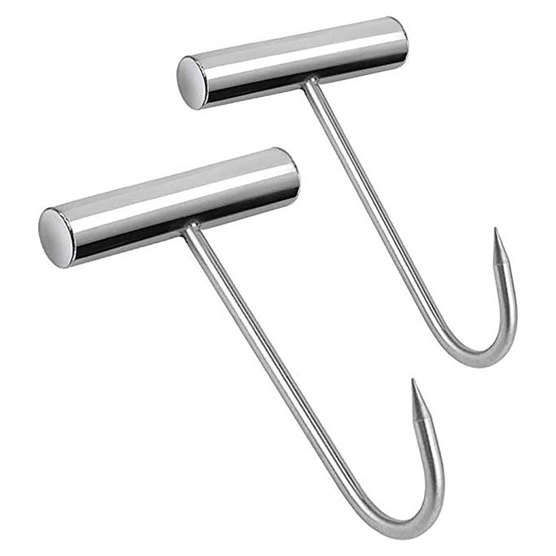 Ganchos de Carne OLIREXD 2pcs Acero Inoxidable Antideslizante