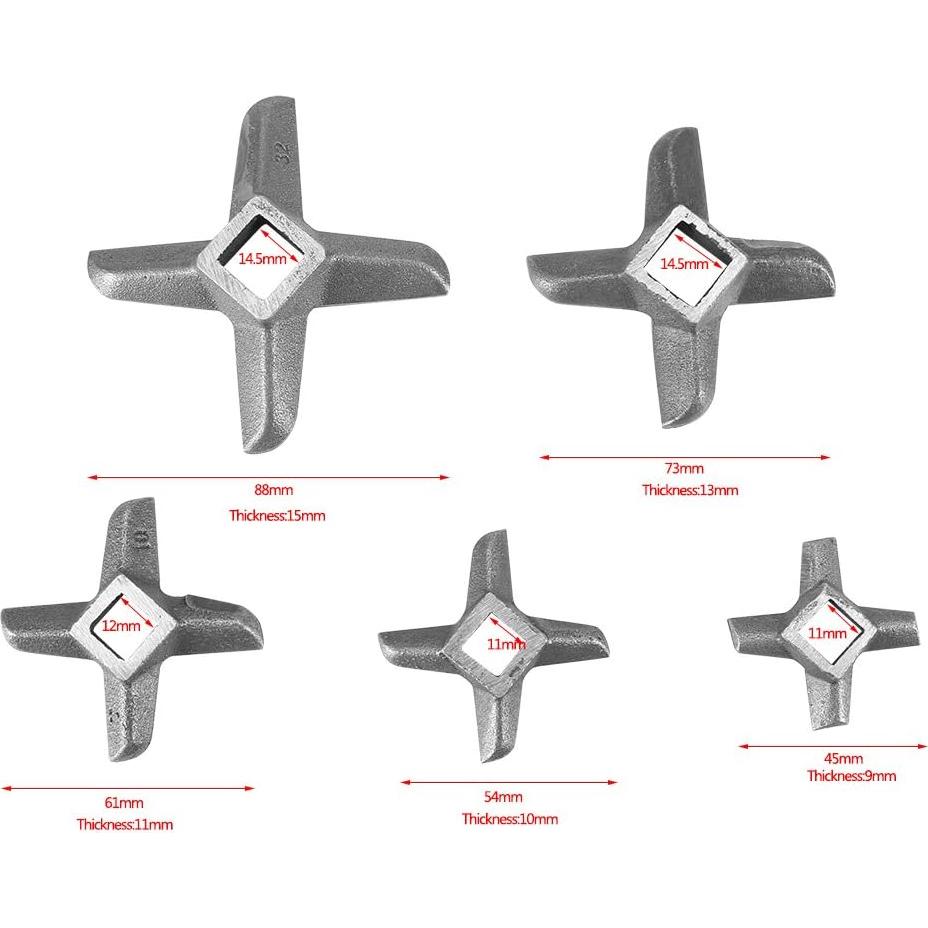 Cross shaped Professional Steel Kitchen Meat Grinder Blade Mincers Cutter Part #32