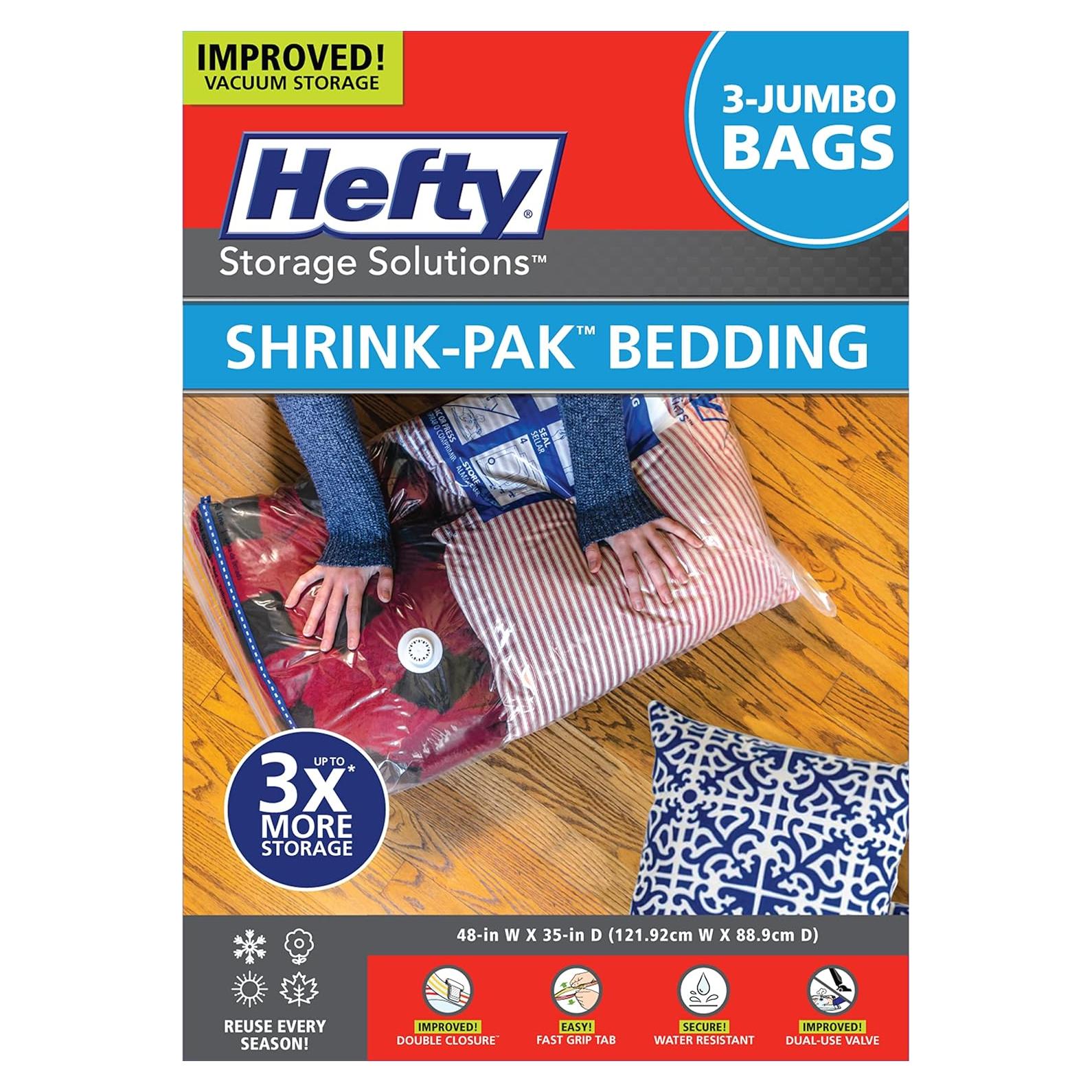 Bolsas de Almacenamiento al Vacío Hefty Shrink-Pak Jumbo - 3 Unidades