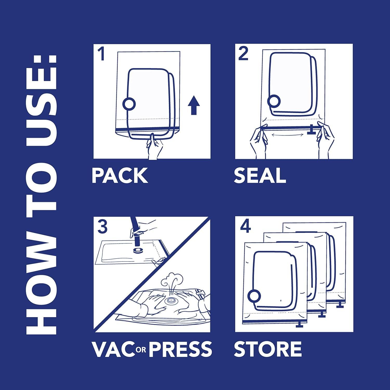 Bolsas de Almacenamiento al Vacío Hefty Shrink-Pak Jumbo - 3 Unidades