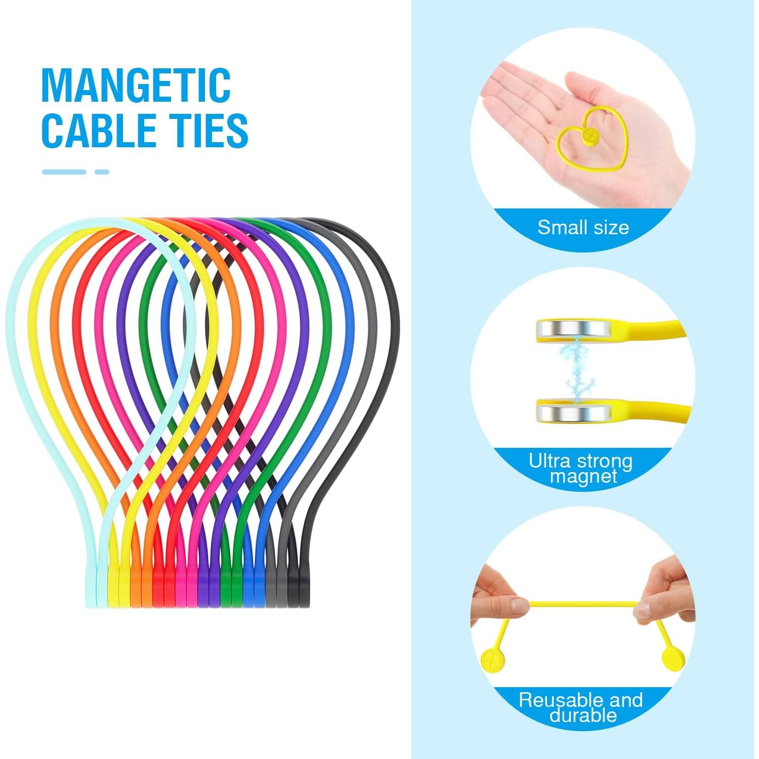 Correas Magnéticas de Silicona FRKNER 22,86 cm 20 Paquete