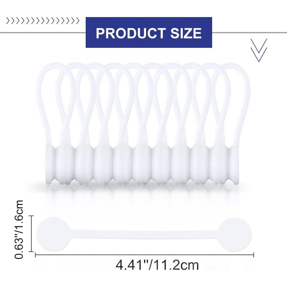 Cintas Magnéticas para Cables Kanemc 10 Piezas Silicona