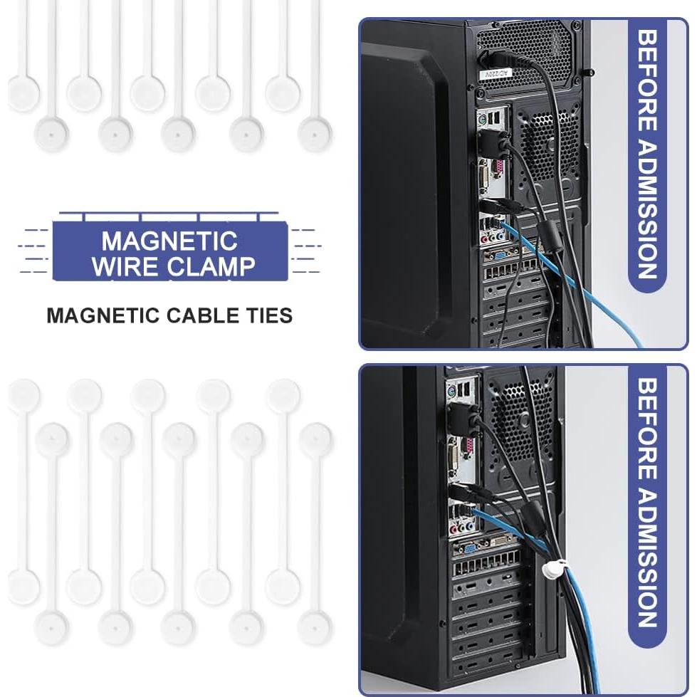 Cintas Magnéticas para Cables Kanemc 10 Piezas Silicona