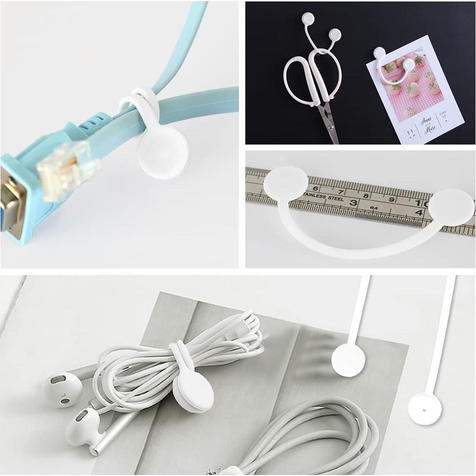 Cintas Magnéticas para Cables Kanemc 10 Piezas Silicona