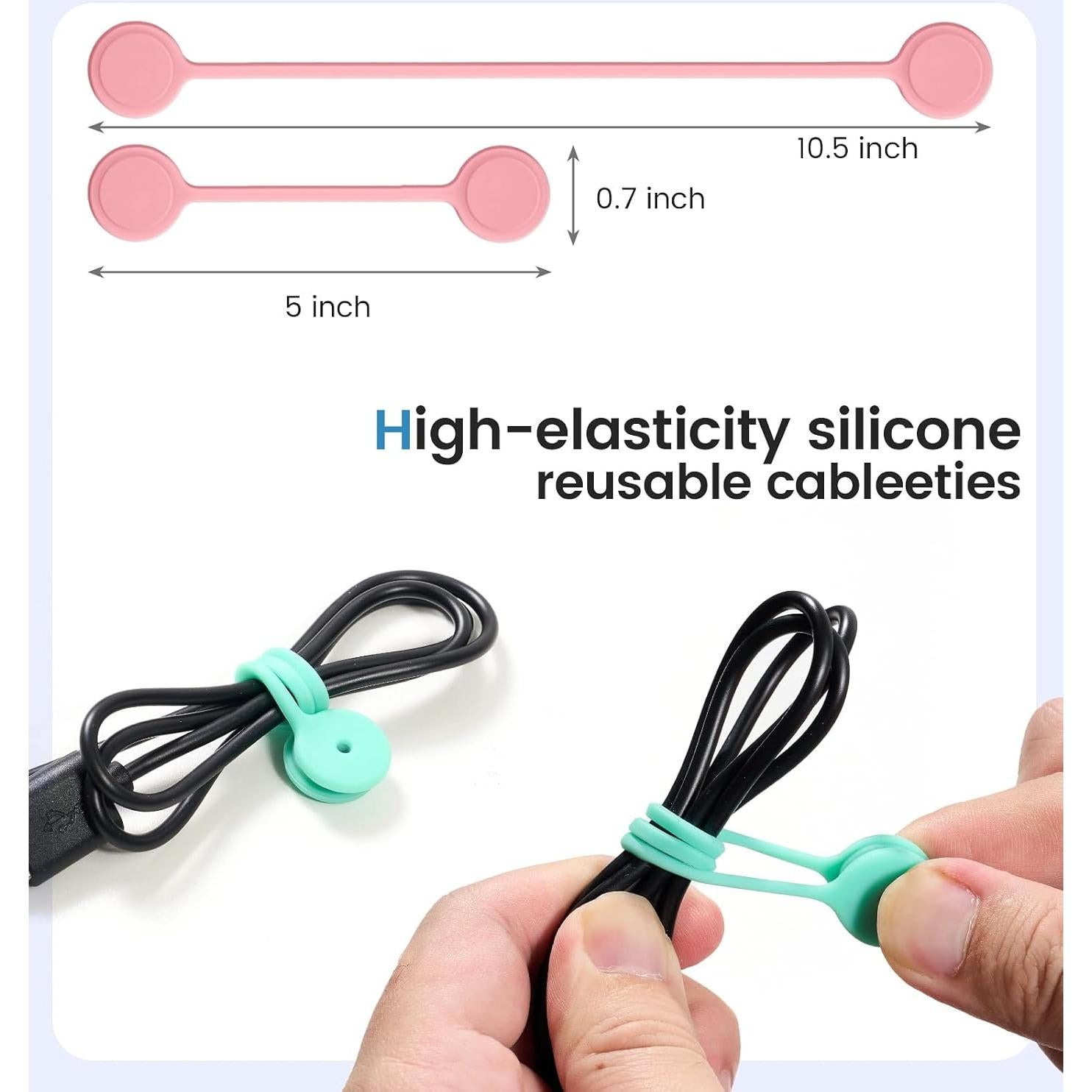 Correas Magnéticas de Silicona Joseche 22.86 cm 20 Piezas