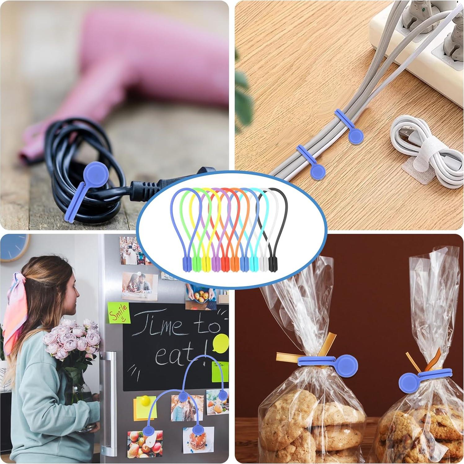 Paquete de 10 Sujetadores Magnéticos Ptwola para Cables