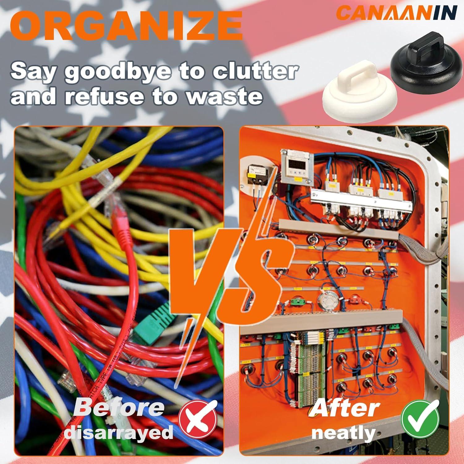 Soporte Magnético para Cables CANAANIN 24 Piezas Negro