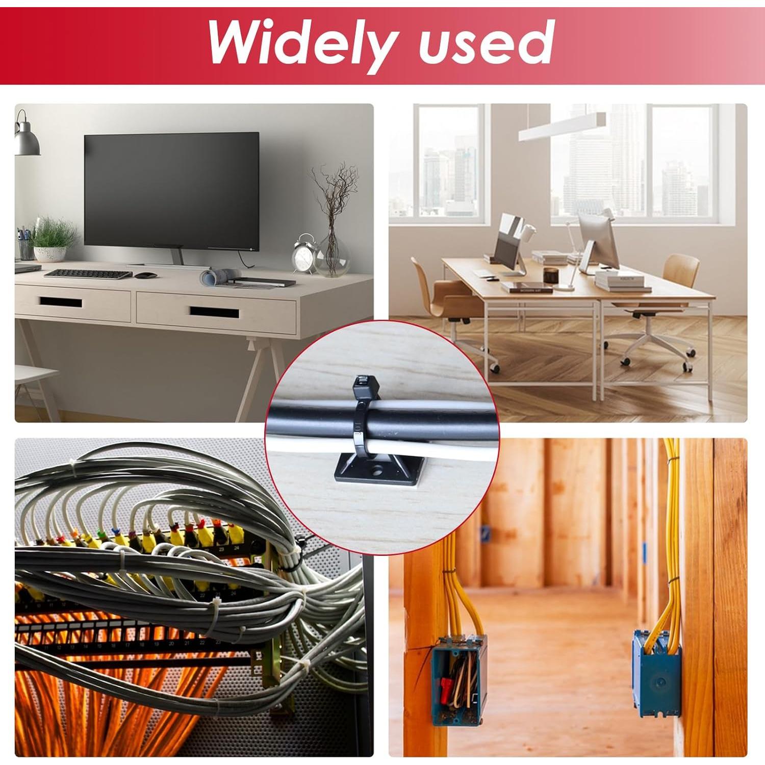 Montajes de Cable Autoadhesivos smseace 360 Pcs 15,24 cm