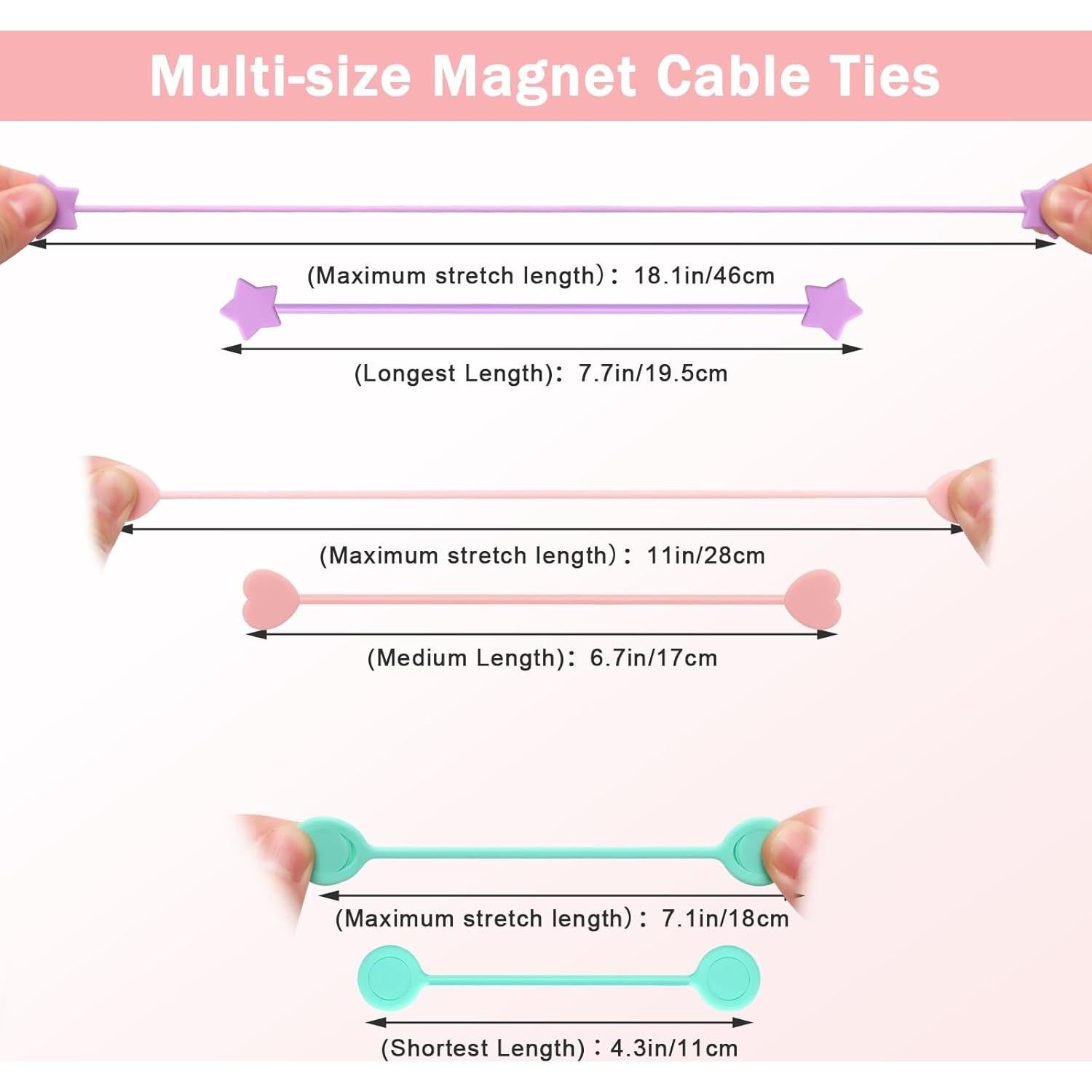 24 Sujetadores Magnéticos de Silicona Solaradgy 19.56 cm