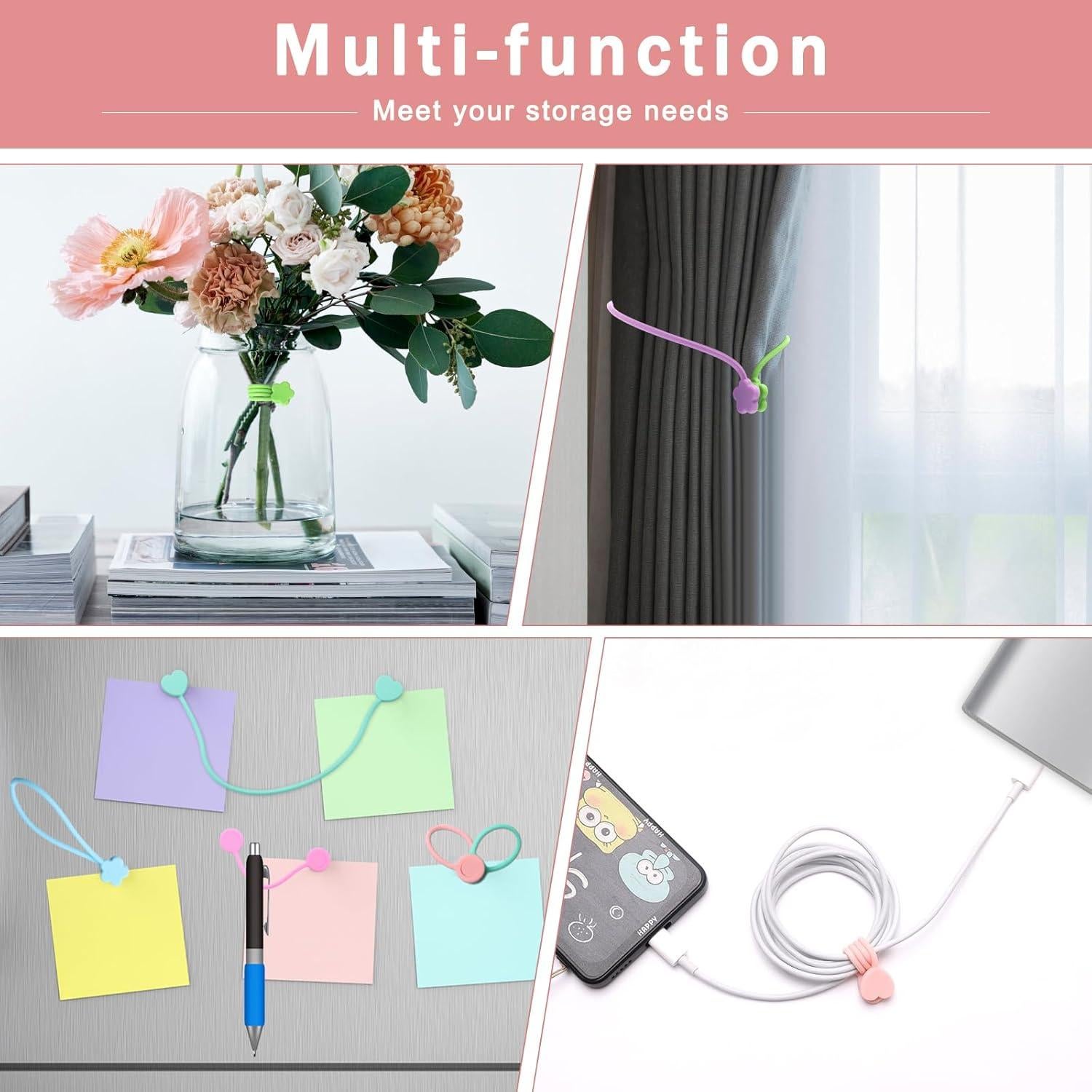 24 Sujetadores Magnéticos de Silicona Solaradgy 19.56 cm