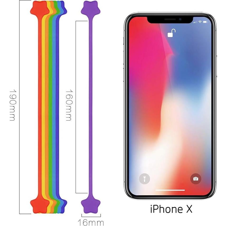 Correas Magnéticas de Silicona Fironst 19 cm 14 Piezas Multicolor